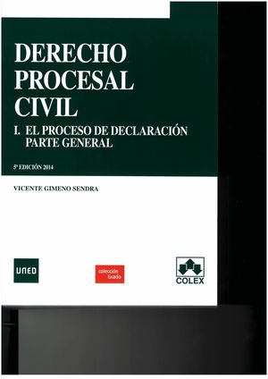 DERECHO PROCESAL CIVIL I. 5ª ED. PARTE GENERAL