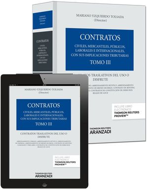 TOMO III. CONTRATOS TRASLATIVOS DEL USO O DISFRUTE (PAPEL + E-BOOK)