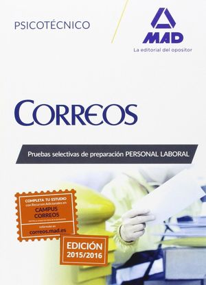PERSONAL LABORAL CORREOS Y TELEGRAFOS PSICOTECNICO 2015 / 2016