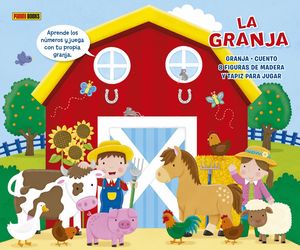 LA GRANJA (GRANJA + CUENTO + FIGURAS DE MADERA + TAPIZ)