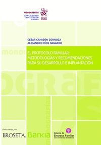 EL PROTOCOLO FAMILIAR: METODOLOGÍAS Y RECOMENDACIONES PARA SU DESARROLLO E IMPLA