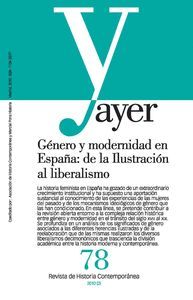 AYER 78 GENERO Y MODERNIDAD EN ESPAÑA