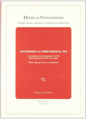 ANTICIPANDO LA CRISI DESDE EL TCD