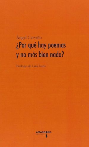 POR QUE HAY POEMAS Y NO MAS BIEN NADA