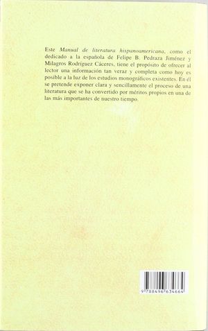 MANUAL DE LITERATURA HISPANOAMERICANA VII. CRONOLOGIAS