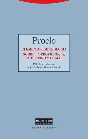 ELEMENTOS DE TEOLOGIA SOBRE LA PROVIDENCIA EL DESTINO Y EL MAL