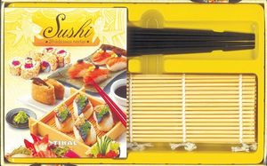 SUSHI CAJA CON PALILLOS Y LIBRO