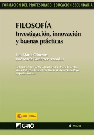 FILOSOFÍA. INVESTIGACIÓN, INNOVACIÓN Y BUENAS PRÁCTICAS