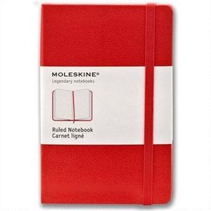 RED POCKET RULED NOTEBOOK -MOLESKINE