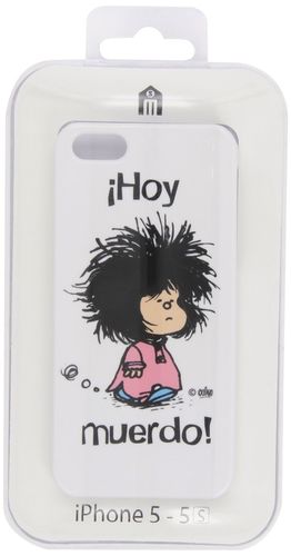 CARCASA IPHONE 5 - 5S MAFALDA HOY MUERDO BLANCO