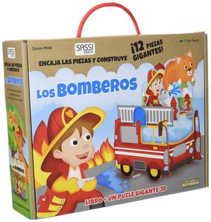 LOS BOMBEROS LIBRO + PUZZLE GIGANTE 3D (CAJA)