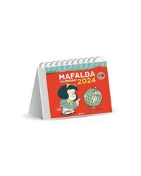 MAFALDA 2024, CALENDARIO ESCRITORIO ROJO