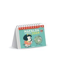 MAFALDA 2024, CALENDARIO ESCRITORIO TURQUESA